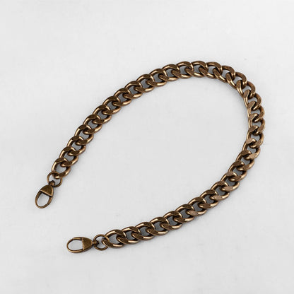 Chunky Curb Antique Brass Chain Strap Urban-Equestrian