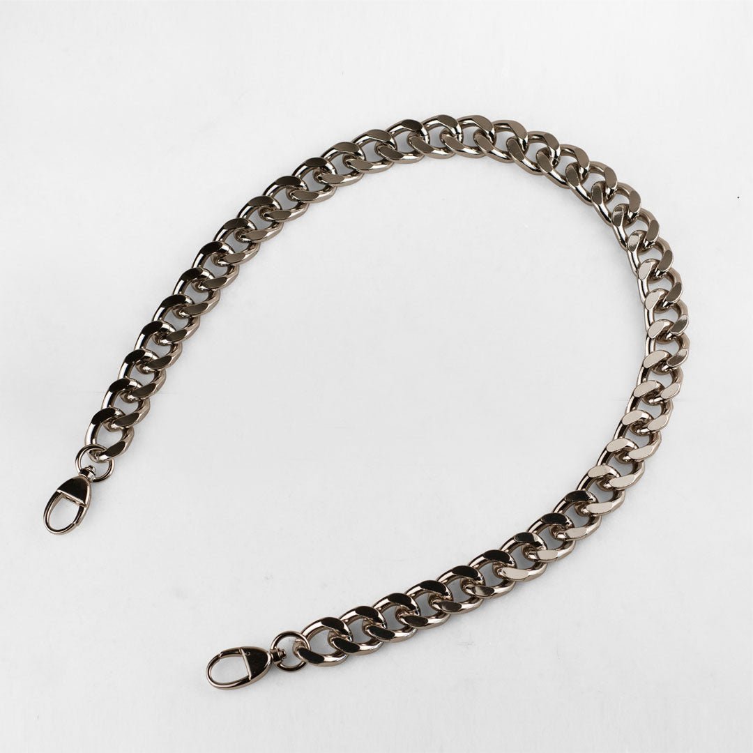Chunky Curb Nickel Finish Chain Strap Urban-Equestrian