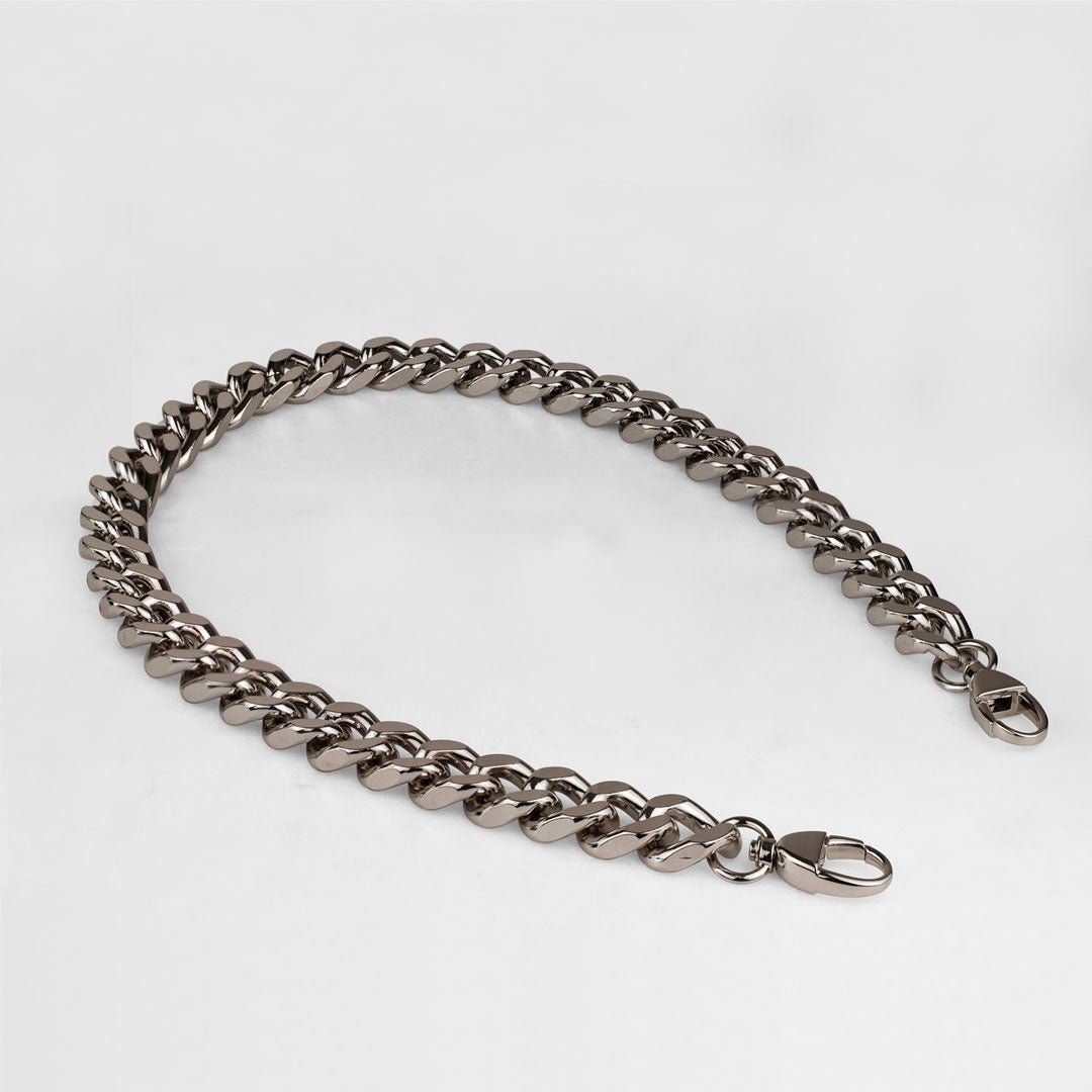 Chunky Curb Nickel Finish Chain Strap Urban-Equestrian