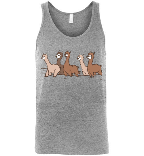 Curious Alpacas Canvas Unisex Tank Purely Alpaca