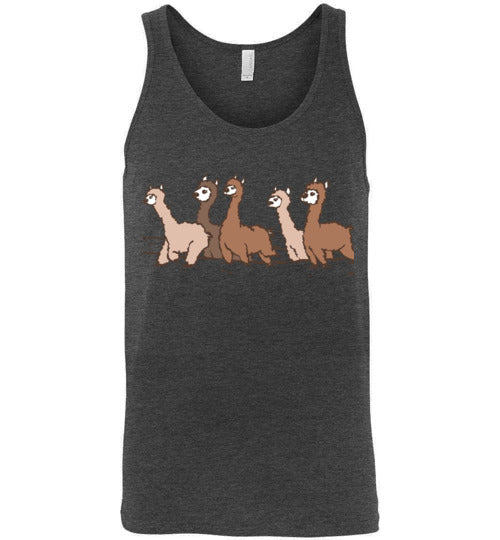 Curious Alpacas Canvas Unisex Tank Purely Alpaca