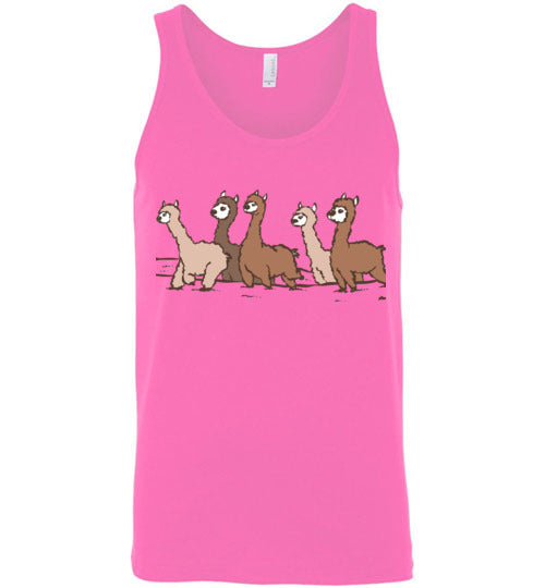 Curious Alpacas Canvas Unisex Tank Purely Alpaca