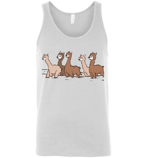 Curious Alpacas Canvas Unisex Tank Purely Alpaca