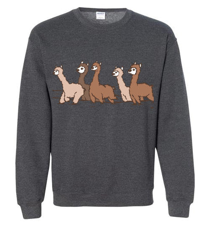 Curious Alpacas Gildan Crewneck Sweatshirt Purely Alpaca