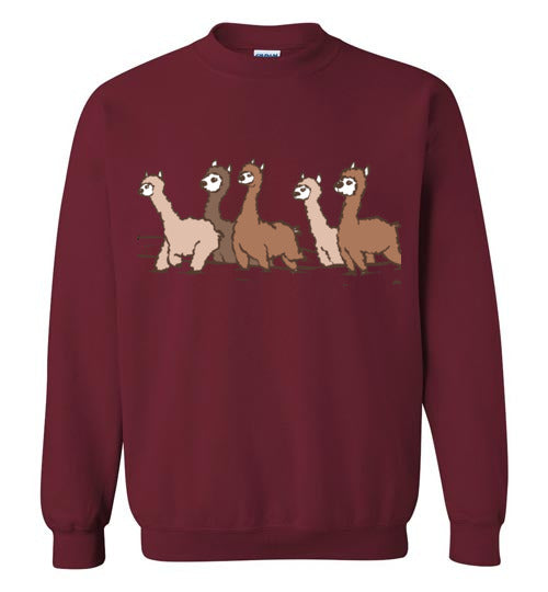 Curious Alpacas Gildan Crewneck Sweatshirt Purely Alpaca