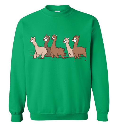 Curious Alpacas Gildan Crewneck Sweatshirt Purely Alpaca