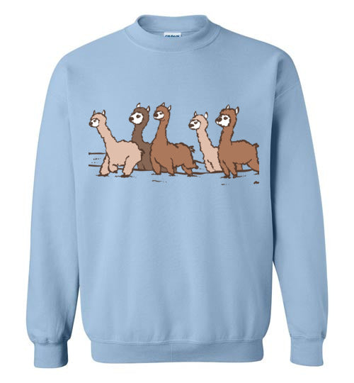 Curious Alpacas Gildan Crewneck Sweatshirt Purely Alpaca