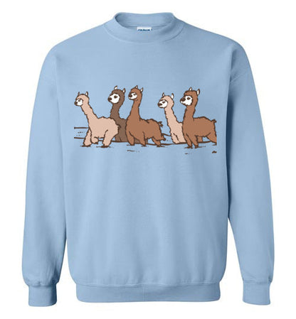 Curious Alpacas Gildan Crewneck Sweatshirt Purely Alpaca