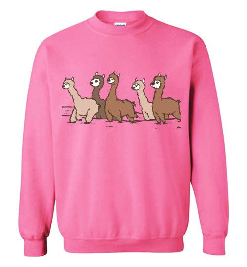 Curious Alpacas Gildan Crewneck Sweatshirt Purely Alpaca