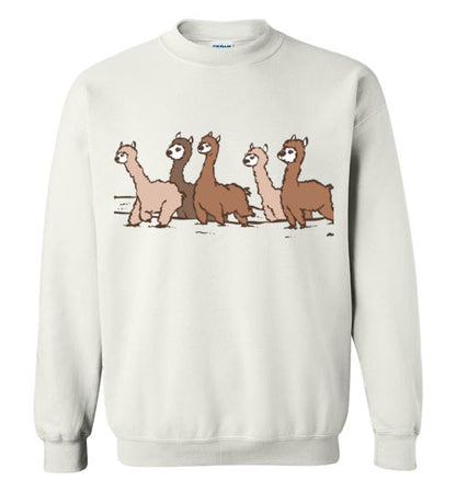Curious Alpacas Gildan Crewneck Sweatshirt Purely Alpaca