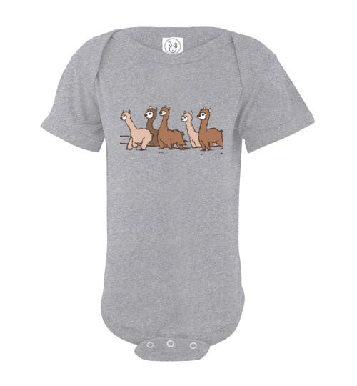Curious Alpacas  Infant Fine Jersey Bodysuit Purely Alpaca