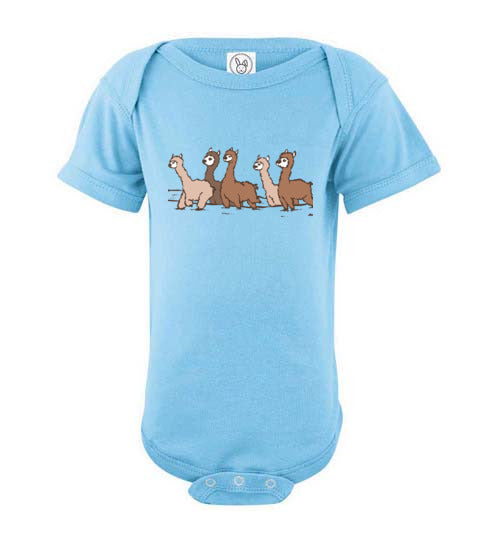 Curious Alpacas  Infant Fine Jersey Bodysuit Purely Alpaca