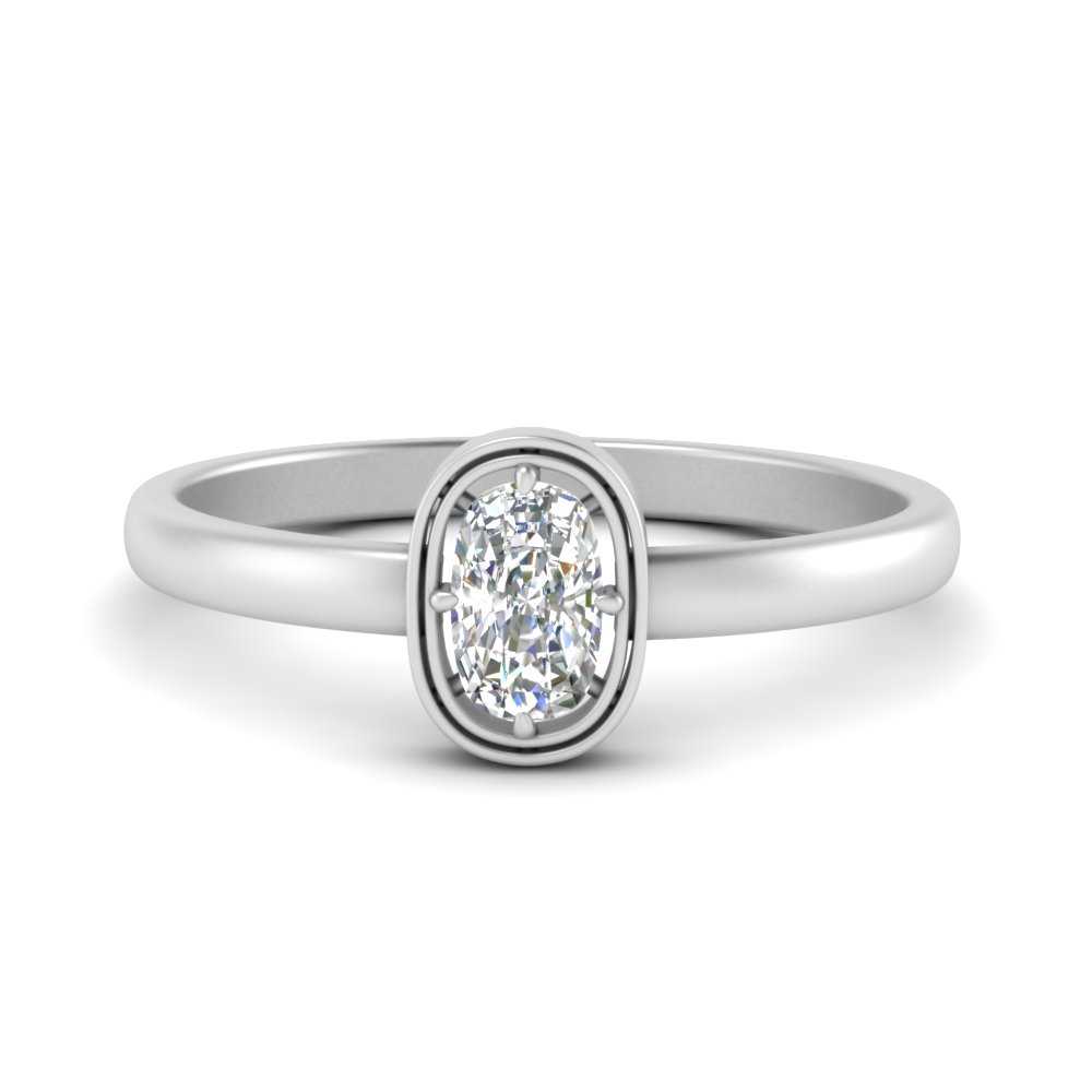 Cushion Cut Bezel Solitaire Ring Fascinating Diamonds