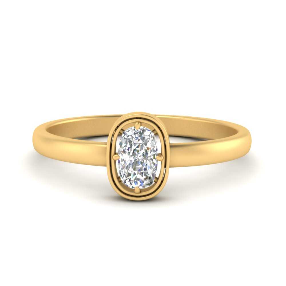 Cushion Cut Bezel Solitaire Ring Fascinating Diamonds