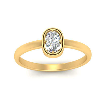 Cushion Cut Bezel Solitaire Ring Fascinating Diamonds