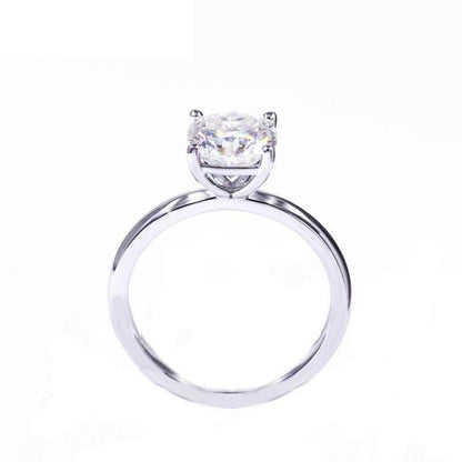 Cushion Diamond Veneer Cubic Zirconia 14K gold Solitaire Ring. 635R208K