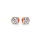 Bezel Set Cushion Diamond Stud Earrings Fascinating Diamonds