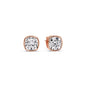 Bezel Set Cushion Diamond Stud Earrings Fascinating Diamonds