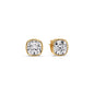 Bezel Set Cushion Diamond Stud Earrings Fascinating Diamonds