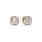 Bezel Set Cushion Diamond Stud Earrings Fascinating Diamonds