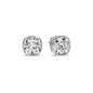 Bezel Set Cushion Diamond Stud Earrings Fascinating Diamonds