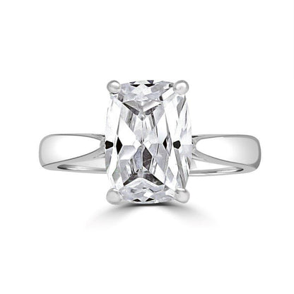 Radiant Diamond Veneer Cubic Zirconia 14K Gold Ring. 635R004K