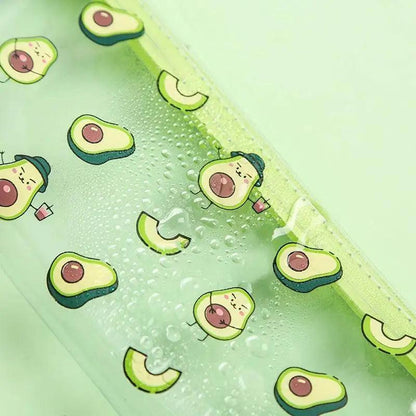 Cute Fruit Theme Pencil Case Unique Design Avocado Pattern Transparent Pencil Pouch School Pencil Bag For Students Stevvex