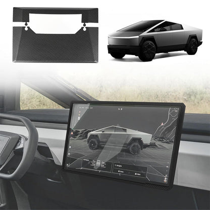 Cybertruck Display Back Overlay | Real Dry Carbon Fiber Center Screen Cover Tesery Official Store