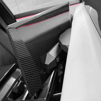 Cybertruck Display Back Overlay | Real Dry Carbon Fiber Center Screen Cover Tesery Official Store