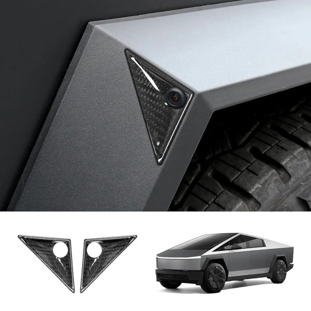 Cybertruck Front Fender Camera Applique Overlays | Real Carbon Fiber (1 Pair) Tesery Official Store