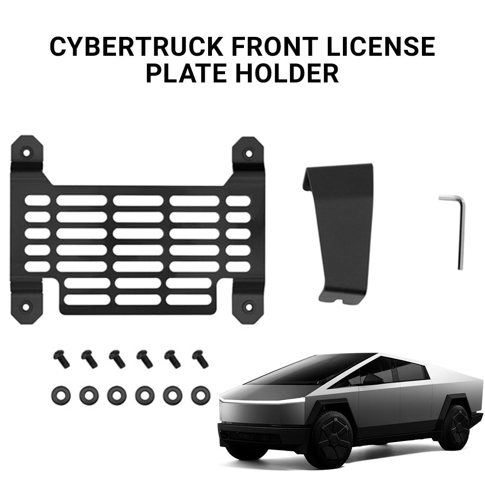 Cybertruck Front License Plate Holder | No-Drill, Anti-Theft Mounting Kit Tesery Official Store
