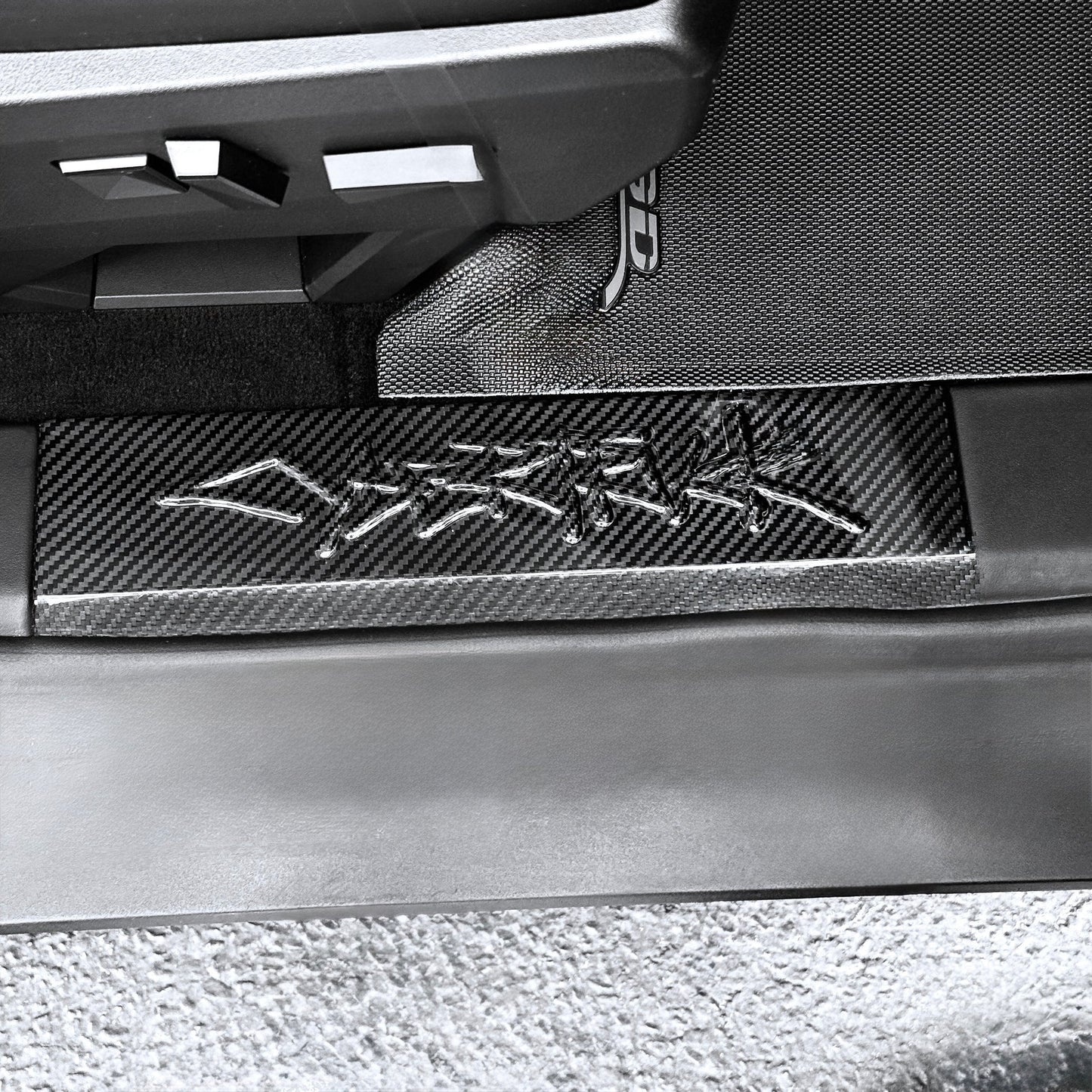 Cybertruck Performance Look Dry Carbon Fiber Front Door Sill Trim (1 Pair) Tesery Official Store