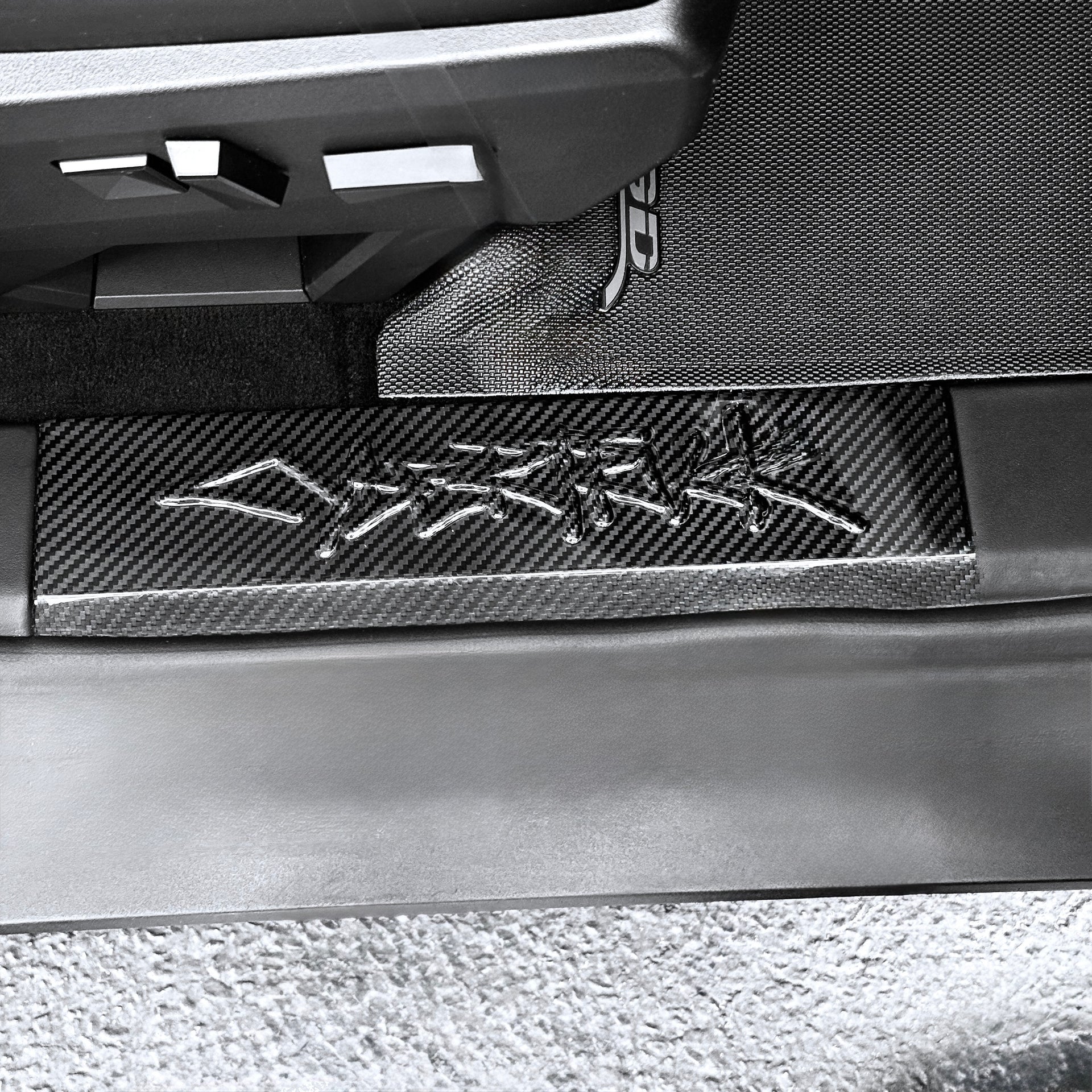 Cybertruck Performance Look Dry Carbon Fiber Front Door Sill Trim (1 Pair) Tesery Official Store