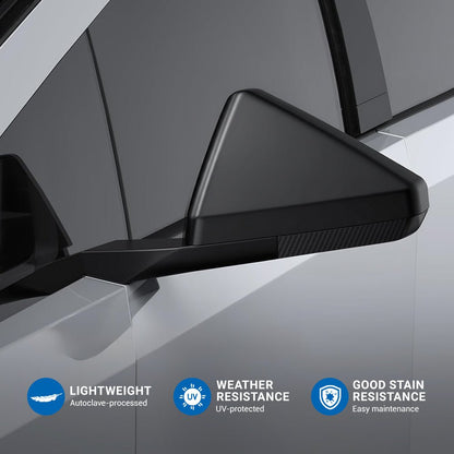 Cybertruck Side Mirror Cover | Real Dry Carbon Fiber Trim | TESERY Tesery Official Store