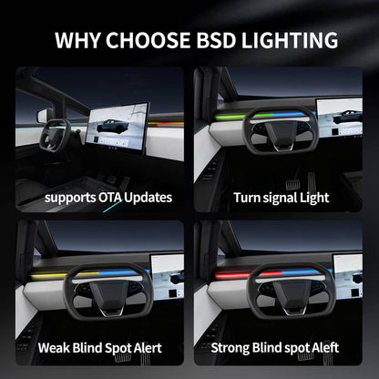 Cybertruck Smart BSD Blind Spot LED Ambient Lighting Kit | TESERY Tesery Official Store