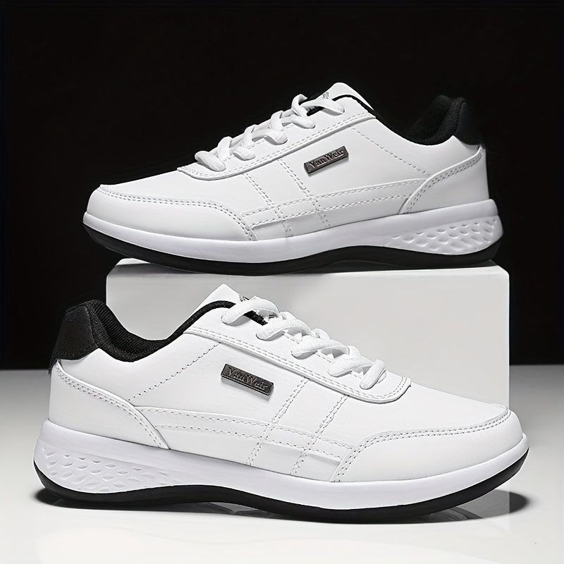 VanWeir Lightweight Men'S Shoes | Navy Blue/White, Lace-up sneakers with MD/TPR Sole, Breathable Fabric Lining for Outdoor, Hiking & Casual Wear NovaCart