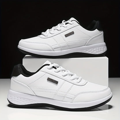 VanWeir Lightweight Men'S Shoes | Navy Blue/White, Lace-up sneakers with MD/TPR Sole, Breathable Fabric Lining for Outdoor, Hiking & Casual Wear NovaCart