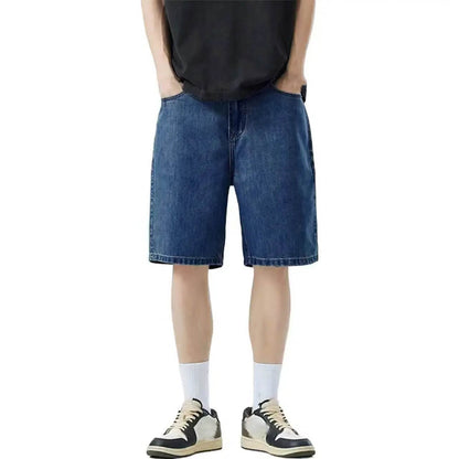 Loose-fitting Five-quarter-length Denim Shorts For Teens SnagBag