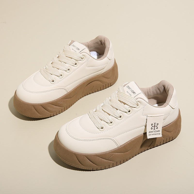 Color Block Height Increasing Sneakers – Lace-Up Low Top FitiqueFit