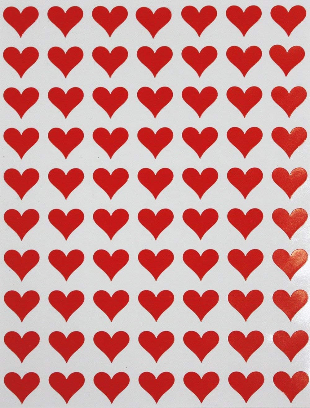 13Mm Red Valentine Heart Stickers – Permanent Heart Labels for Treat Bags, Gift Seals, Cards & Crafts – Easy Peel & Stick - (350 Pack)
