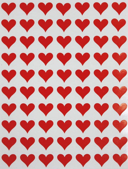 13Mm Red Valentine Heart Stickers – Permanent Heart Labels for Treat Bags, Gift Seals, Cards & Crafts – Easy Peel & Stick - (350 Pack)