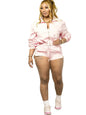 Zippered Contrast-Color Webbing Shorts Womens Two-Piece Set New Era Fashion LLc