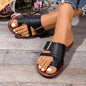 Toe Loop Buckle Decor Sandals New Era Fashion LLc