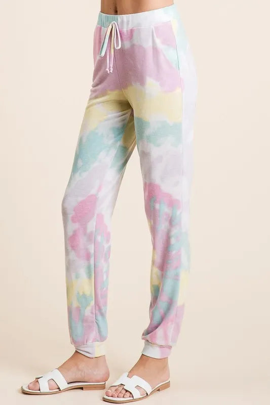 BiBi Tie Dye French Terry Casual Pants New Era Fashion LLc