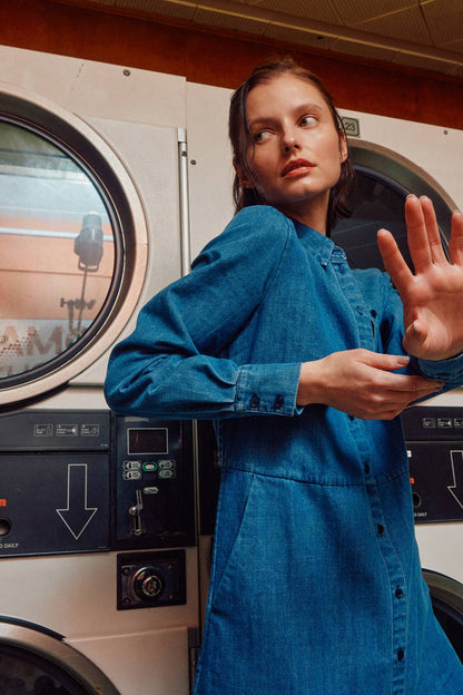 The Sunday Stroll Denim Shirt Dress