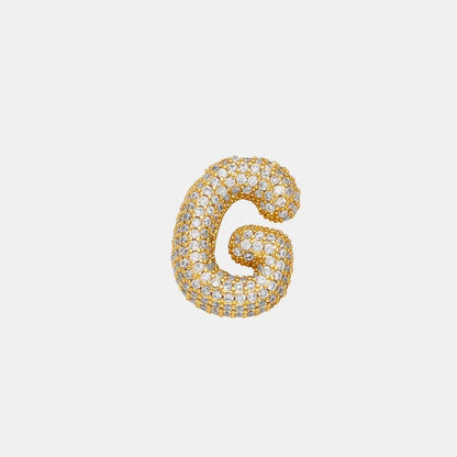 EmberLuxe "Glimmer" Bubble Letter Pendant (A-K) Ivory Embers