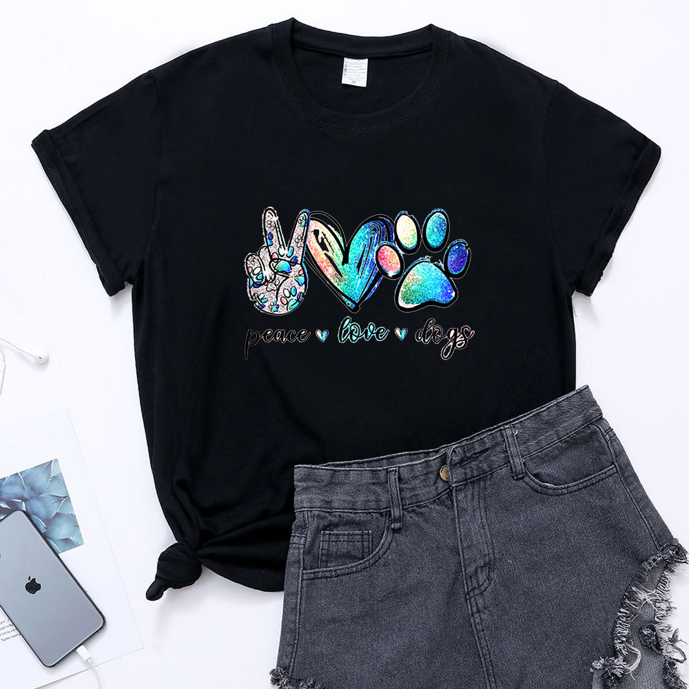 Short-sleeved Casual Plus Size Loose Trend Ladies See size chart under “more details” The Fashion Celestial