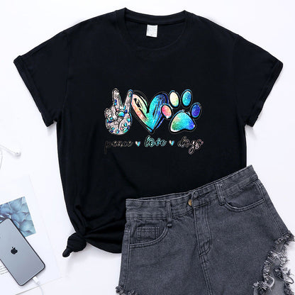 Short-sleeved Casual Plus Size Loose Trend Ladies See size chart under “more details” The Fashion Celestial