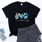 Short-sleeved Casual Plus Size Loose Trend Ladies See size chart under “more details” The Fashion Celestial