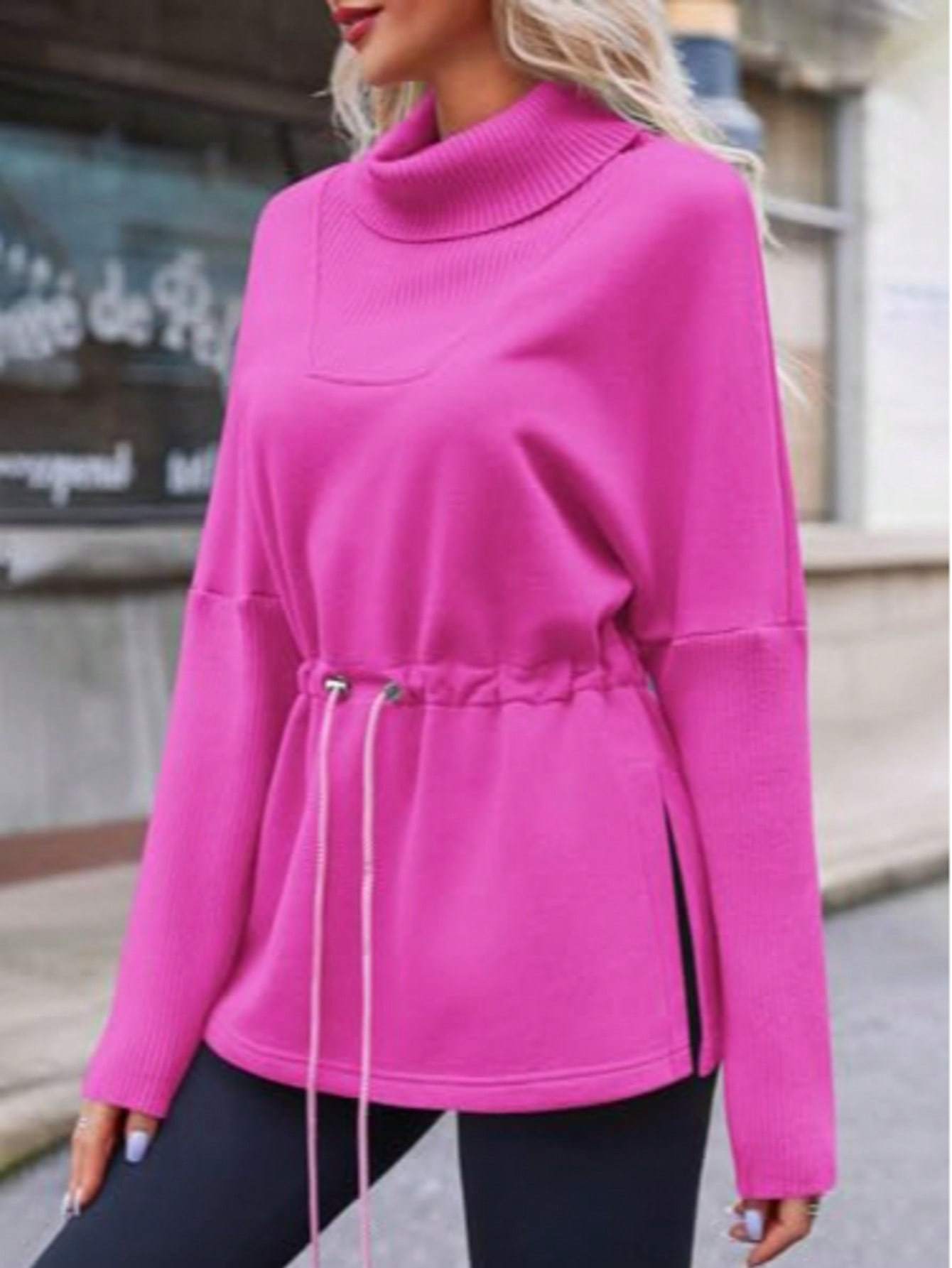 Women’s Turtleneck Fleece Sweatshirt FitiqueFit